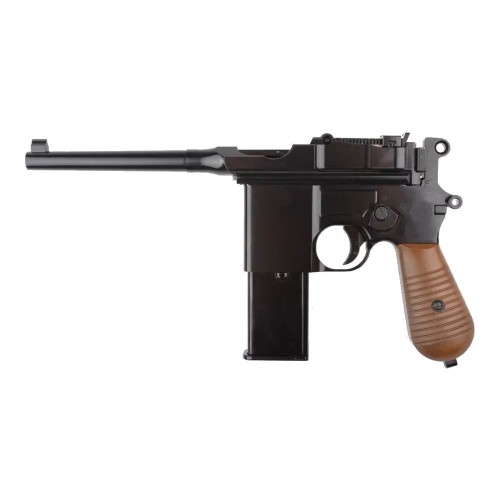WE Mauser Broom Handle C96/712 (w/Stock), The Mauser C96 is a pistol known as many names; the broom handle, the aforementioned C96, the Box Cannon, and the 712